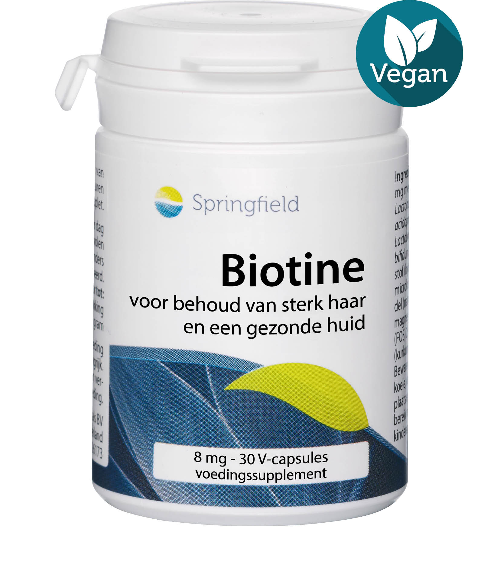 Biotine 8 mg vitamine B - sterk haar en gezonde huid - Vegan