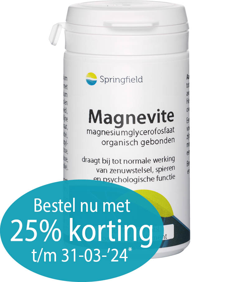 Magnevite magnesium bij vermoeidheid en moeheid - 25% korting
