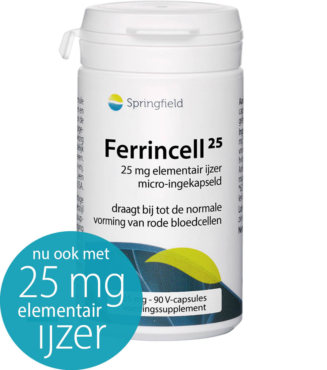 Ferrincell 25 mg ijzerpyrofosfaat micro-ingekapseld 90 V-caps - nieuw