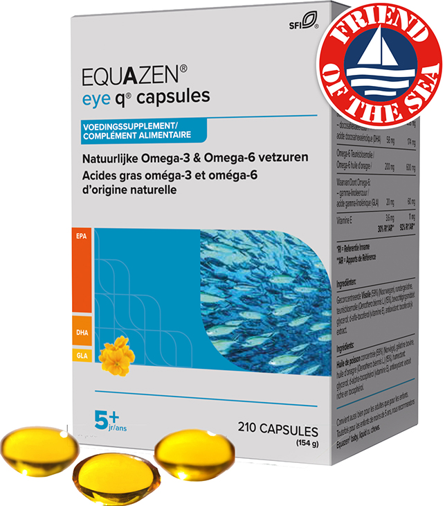 Equazen 9.3.1 Capsules - omega 3- en 6-vetzuren EPA, DHA, GLA - Friend of the Sea