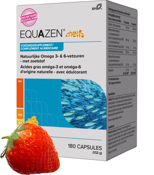 Equazen Chews kauwcapsules met aardbeiensmaak - omega 3- en 6-vetzuren EPA, DHA, GLA 9.3.1