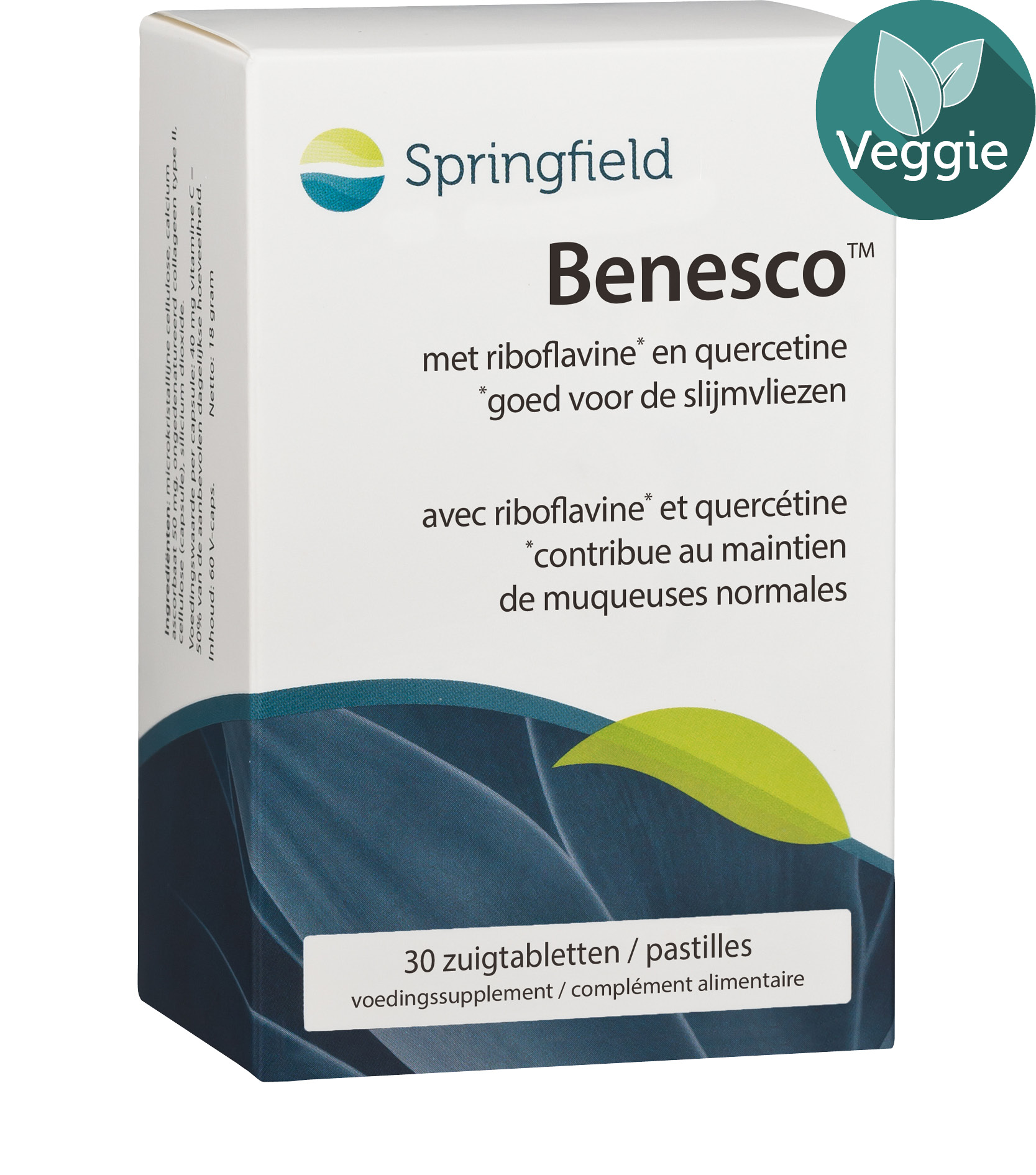 Benesco met quercetine en riboflavine - goed voor de slijmvliezen - 30 zuigtabletten - veggie